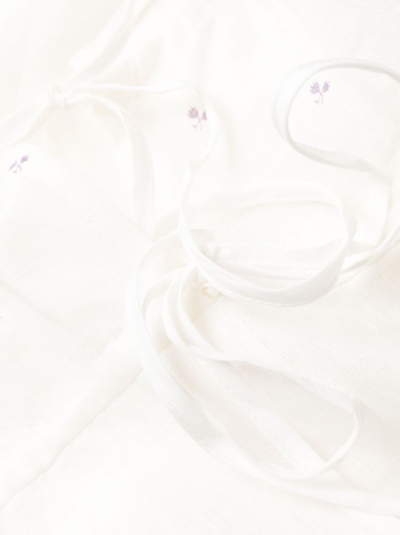 White Cotton Floral Print Nightdress