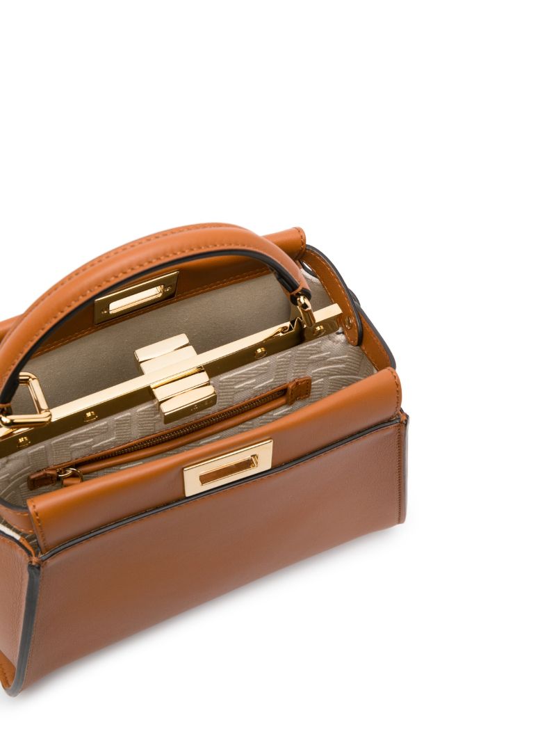 Brown Peekaboo Mini Leather Bag