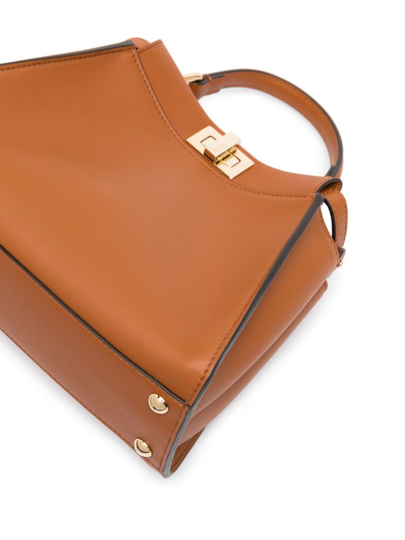 Brown Peekaboo Mini Leather Bag
