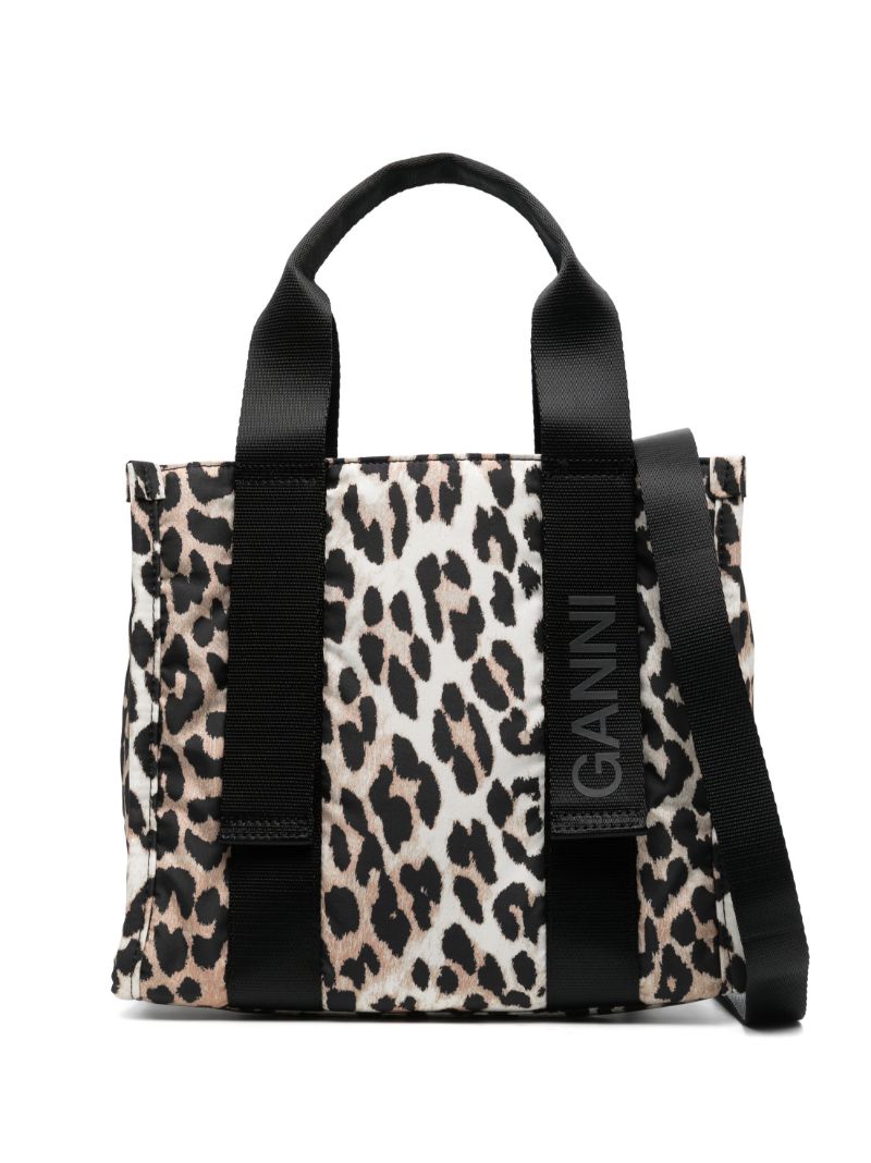 Neutral Leopard Print Tote Bag