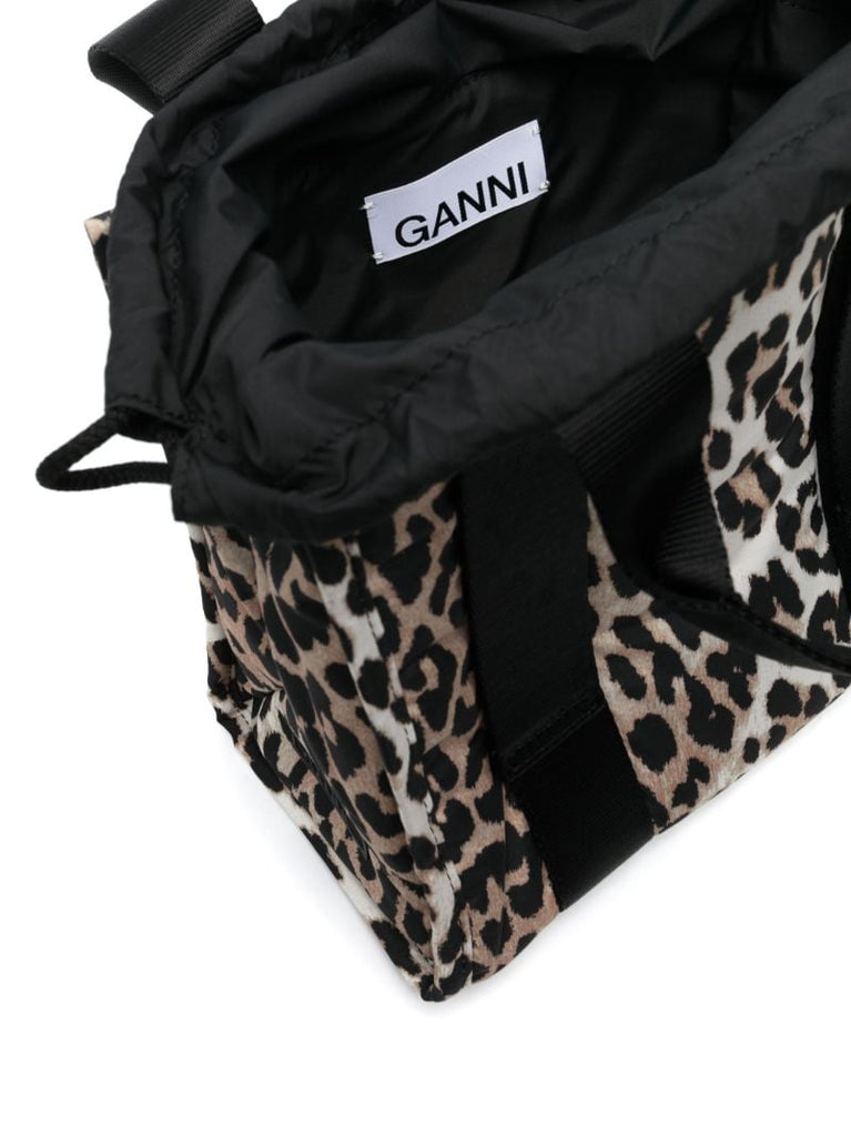 Neutral Leopard Print Tote Bag