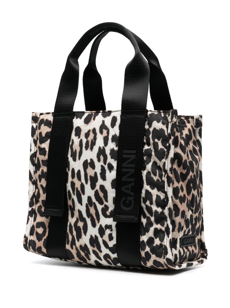 Neutral Leopard Print Tote Bag