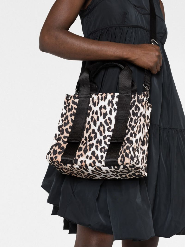 Neutral Leopard Print Tote Bag