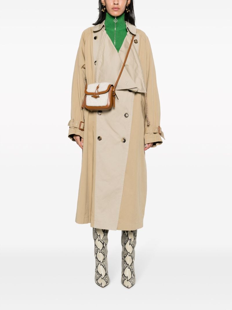 Neutral Vigo Shearling Crossbody Bag