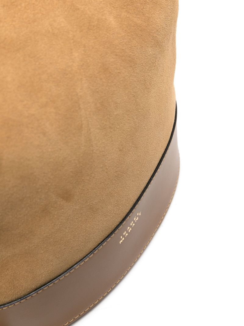 Brown Samara Suede Bucket Bag