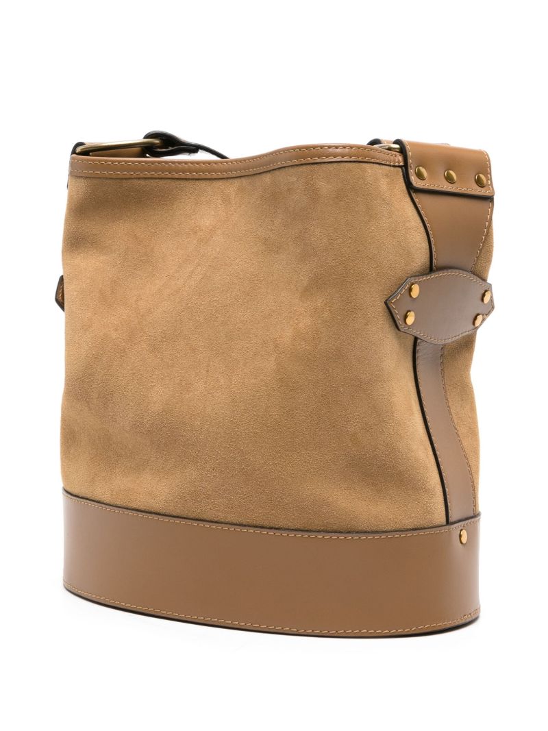 Brown Samara Suede Bucket Bag