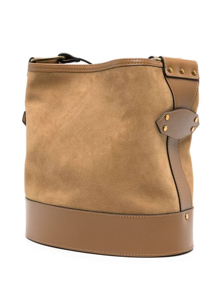 Brown Samara Suede Bucket Bag
