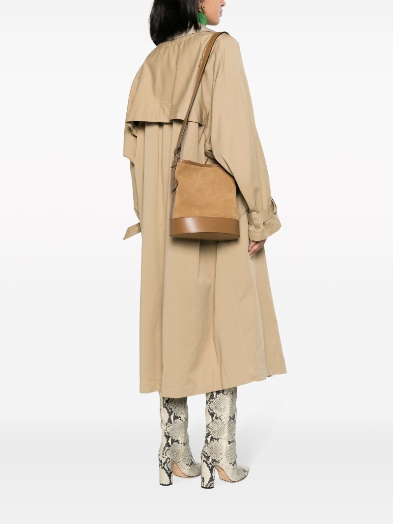 Brown Samara Suede Bucket Bag