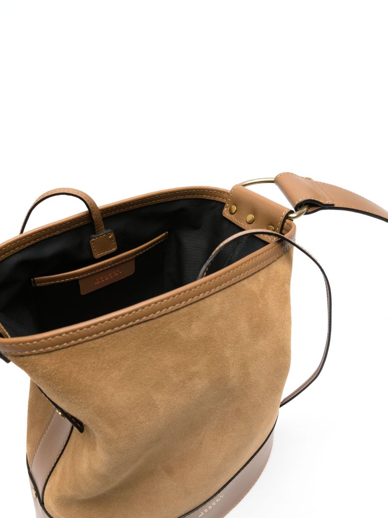 Brown Samara Suede Bucket Bag