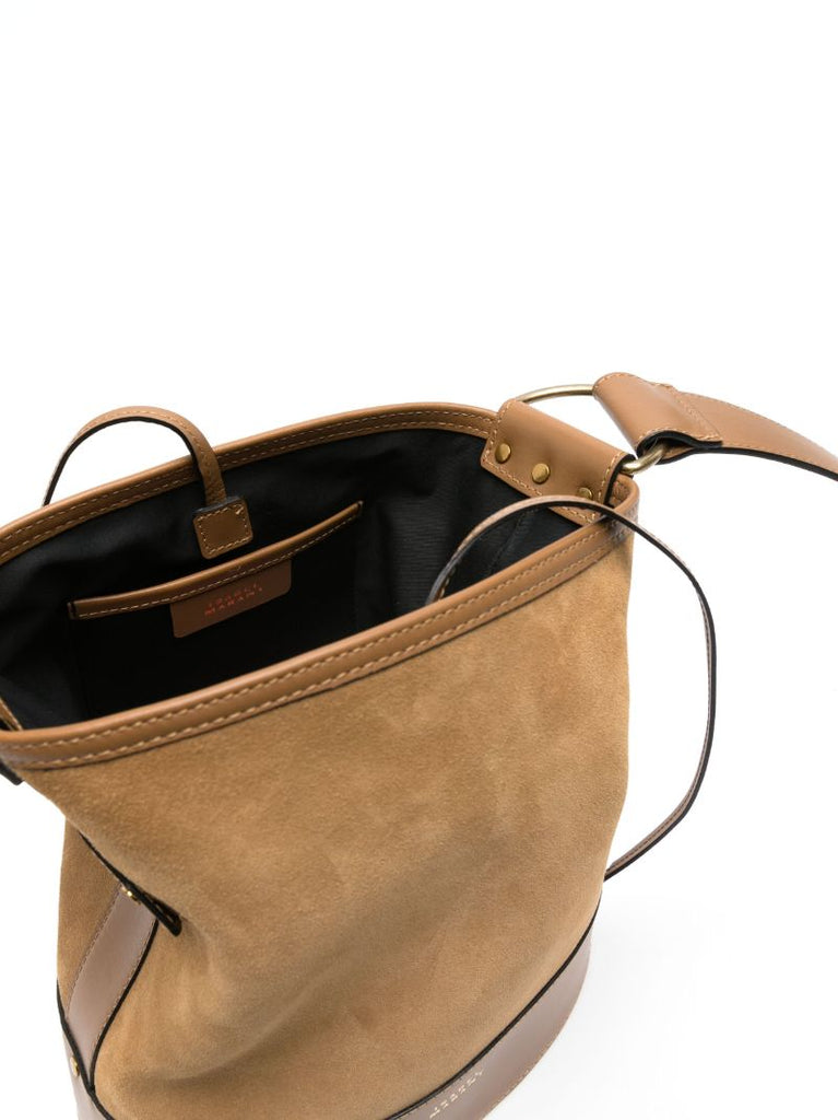 Brown Samara Suede Bucket Bag