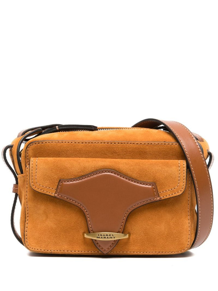 Orange Wasy Suede Camera Bag