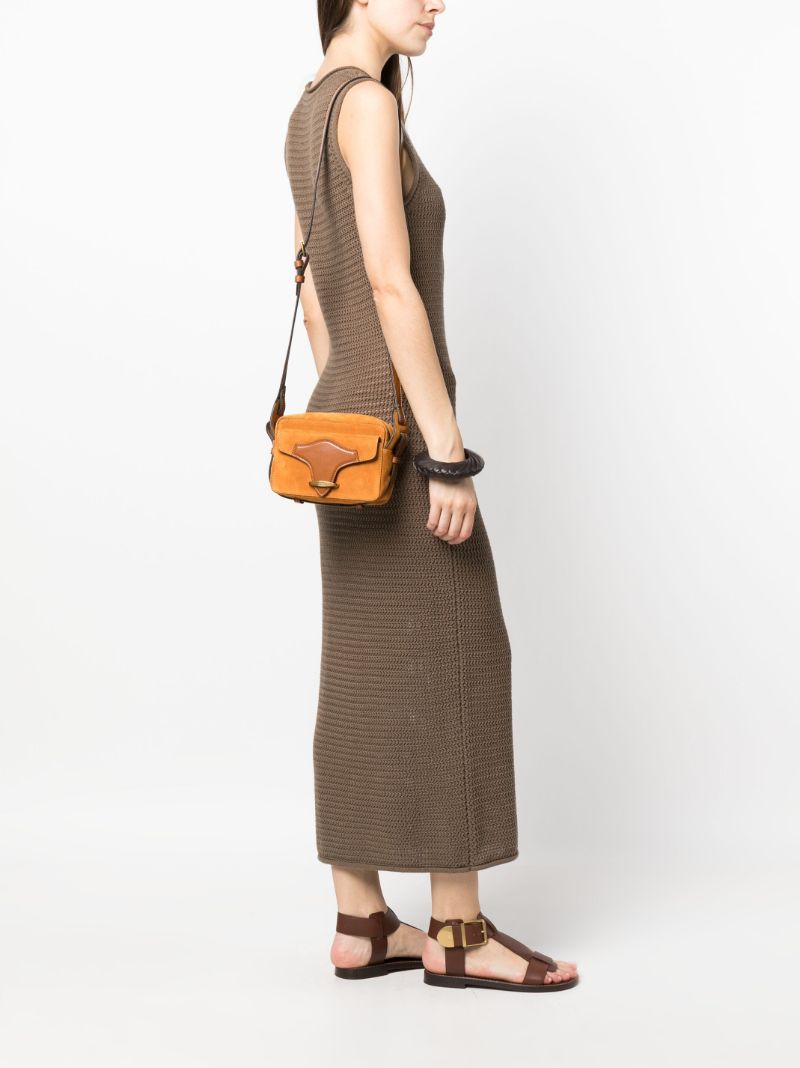 Orange Wasy Suede Camera Bag