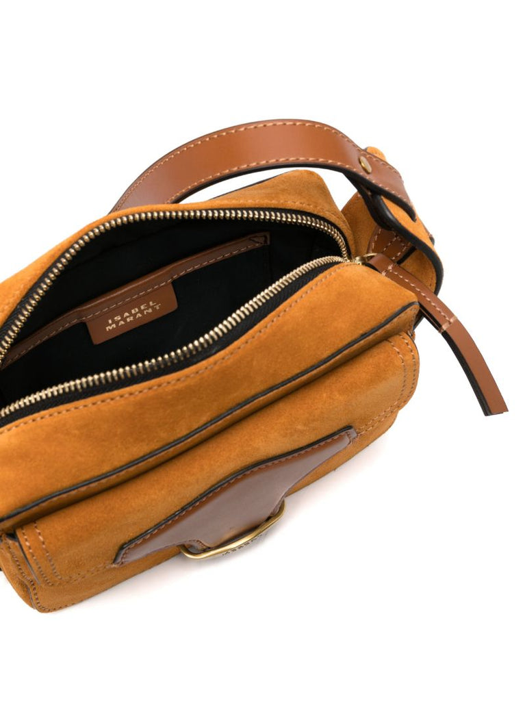 Orange Wasy Suede Camera Bag
