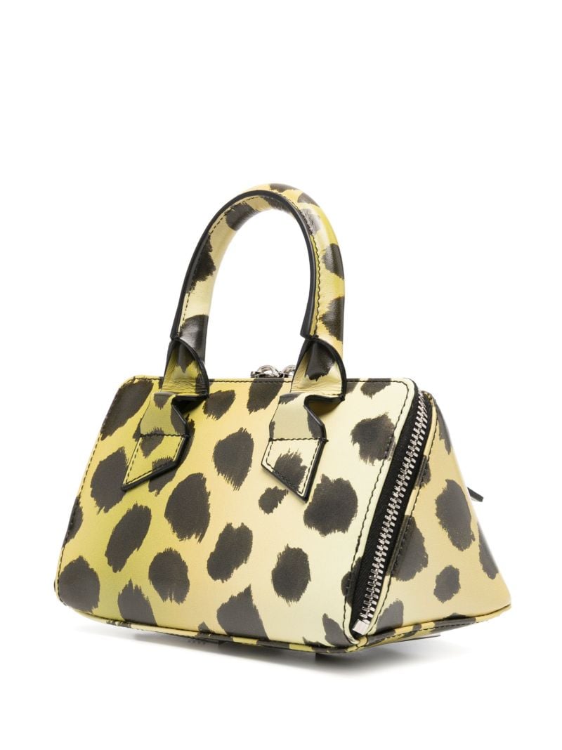 Yellow Friday Mini Cheetah-print Top Handle Bag