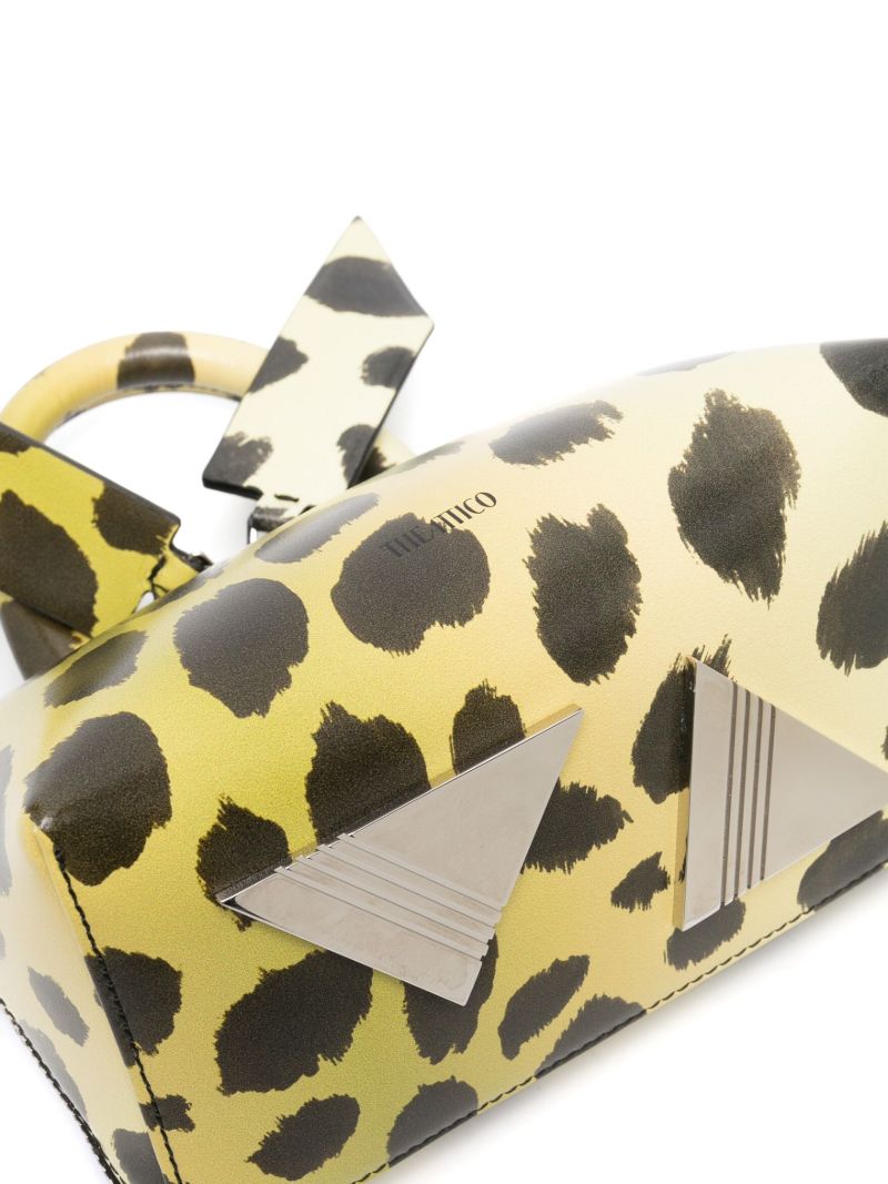 Yellow Friday Mini Cheetah-print Top Handle Bag