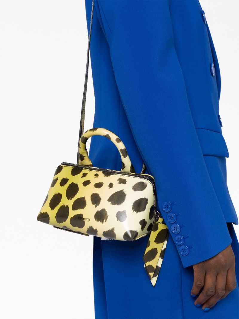 Yellow Friday Mini Cheetah-print Top Handle Bag