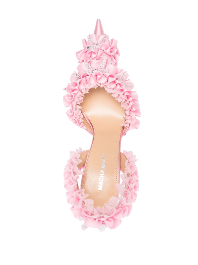 Pink Beauty of Antoinette Ruffled Pumps