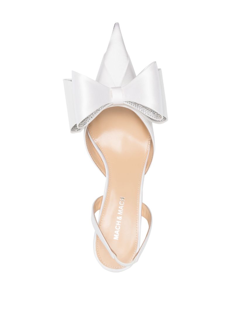 White Le Cadeau 65 Satin Slingback Pumps