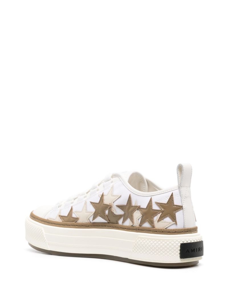 White Court Low Star Patches Sneakers