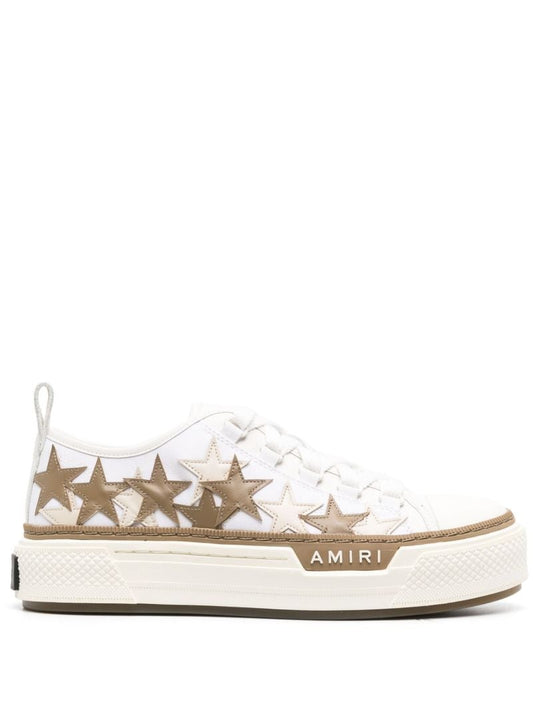 White Court Low Star Patches Sneakers