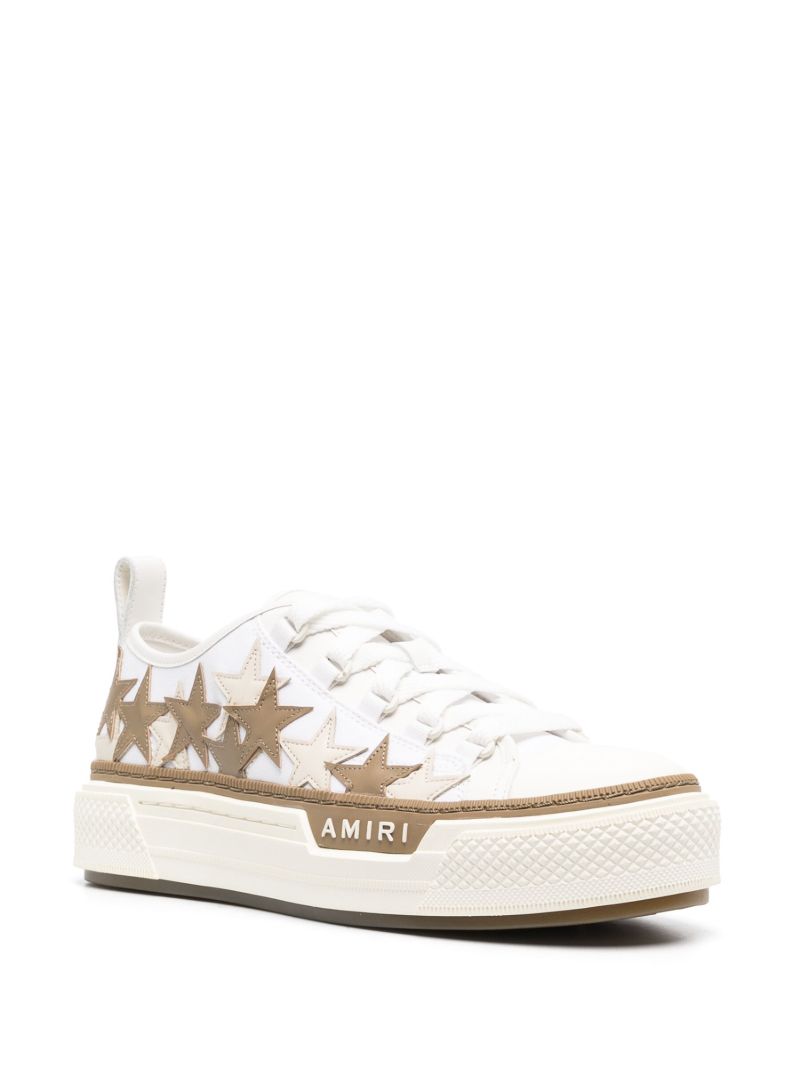 White Court Low Star Patches Sneakers