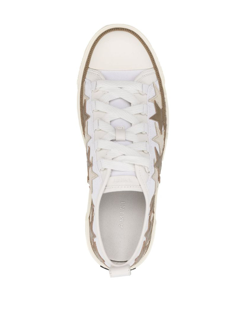 White Court Low Star Patches Sneakers