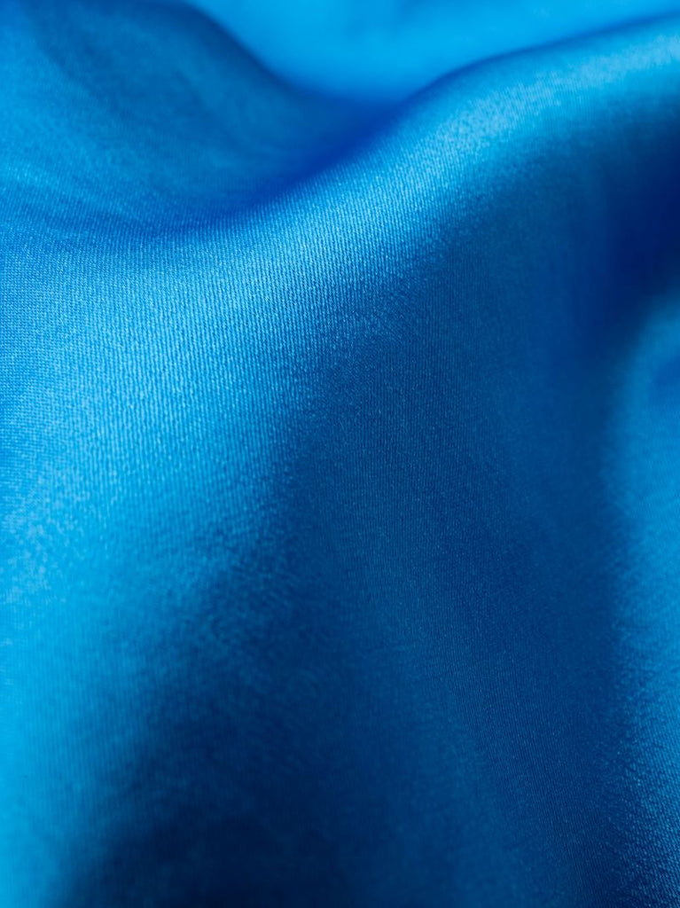 Blue Satin Buttoned Up Vest