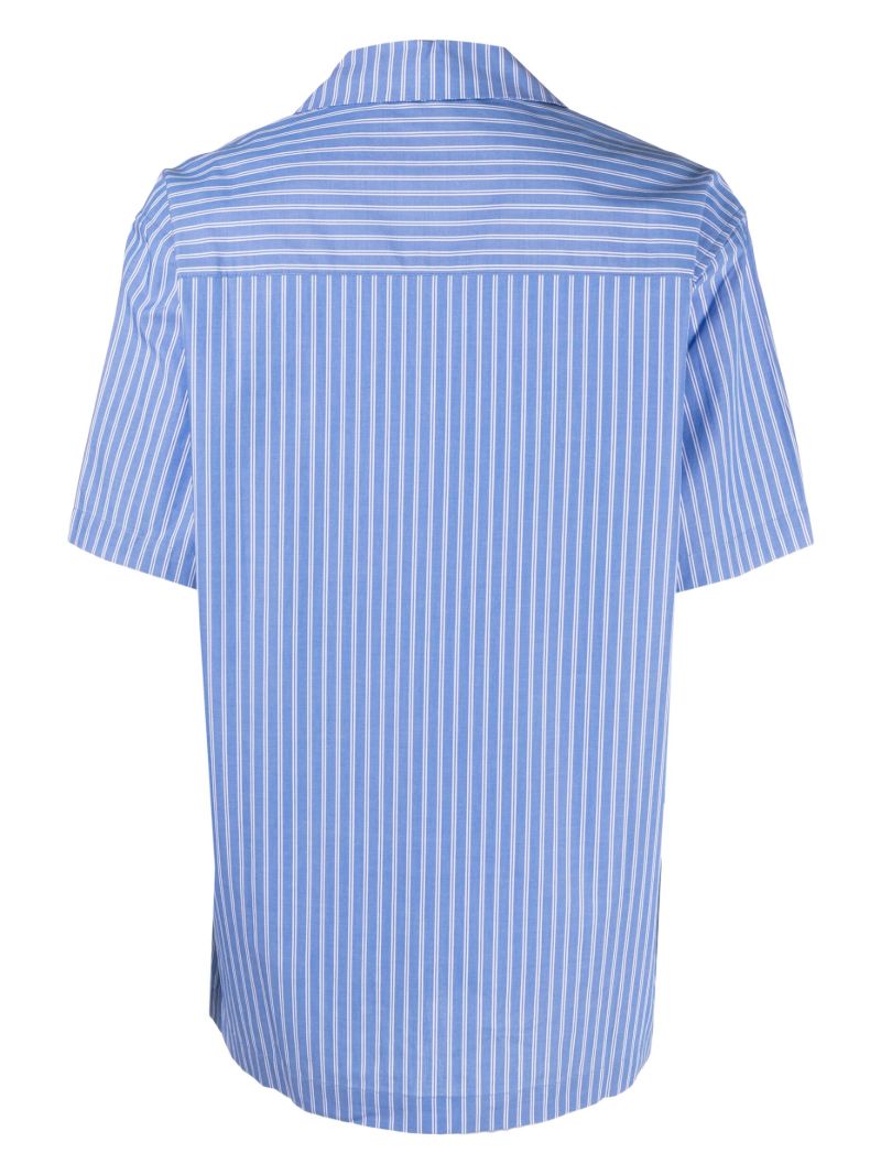 Blue Cotton Striped Pajama Set
