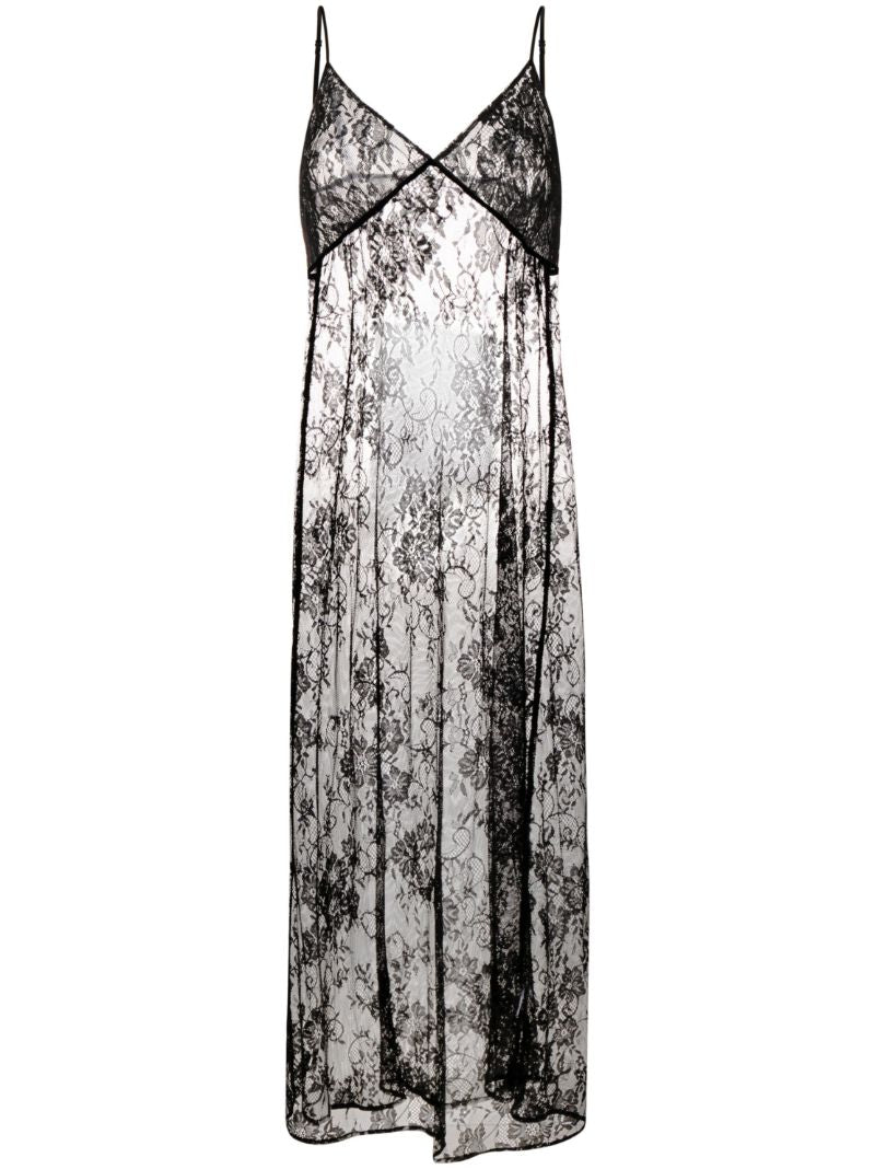 Black 90s It Girl Lace Slip Dress