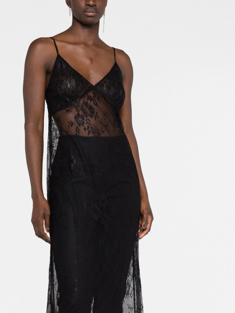 Black 90s It Girl Lace Slip Dress
