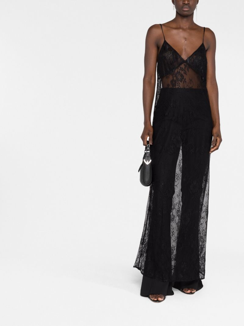 Black 90s It Girl Lace Slip Dress