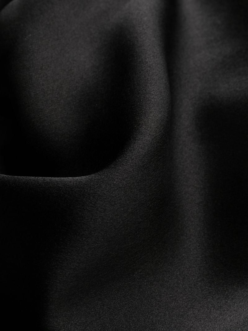 Black Maison E Lounge Silk Pyjama Bottoms
