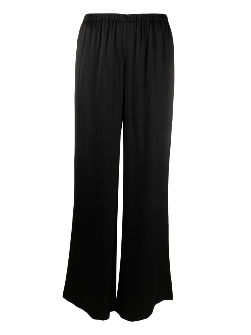 Black Maison E Lounge Silk Pyjama Bottoms