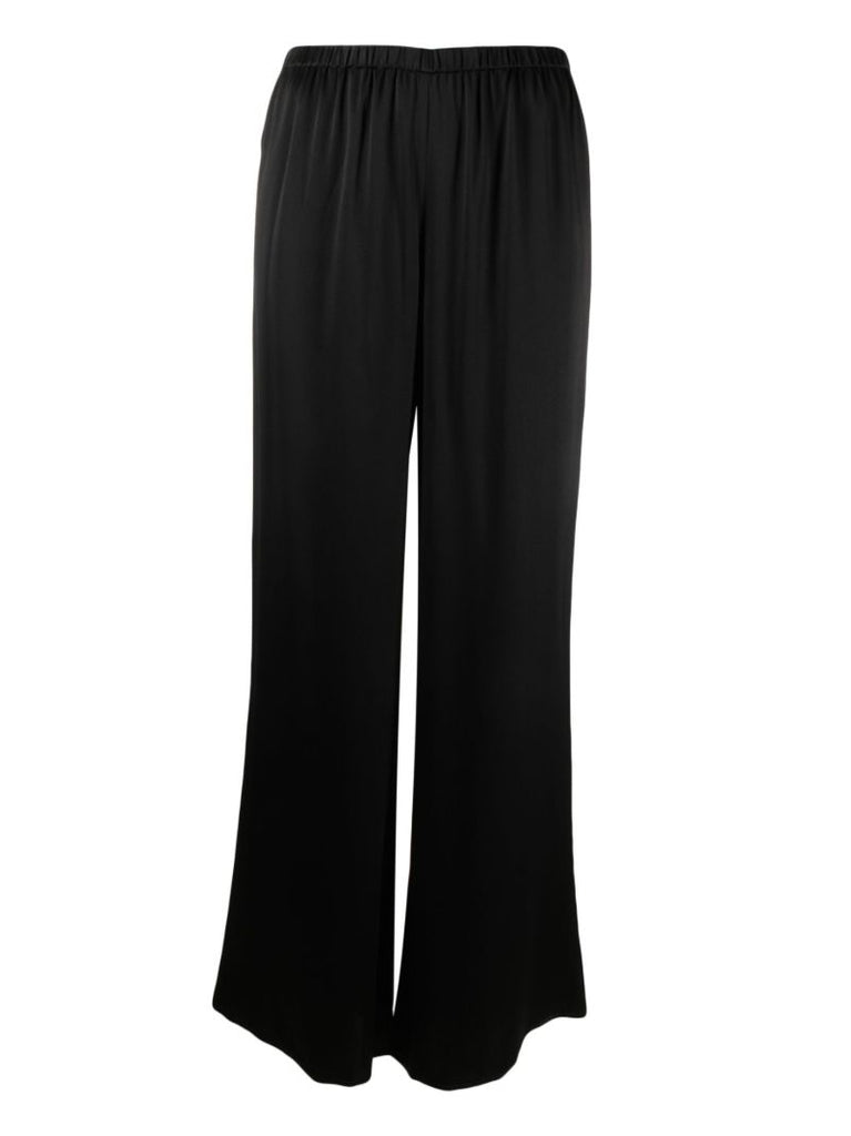Black Maison E Lounge Silk Pyjama Bottoms