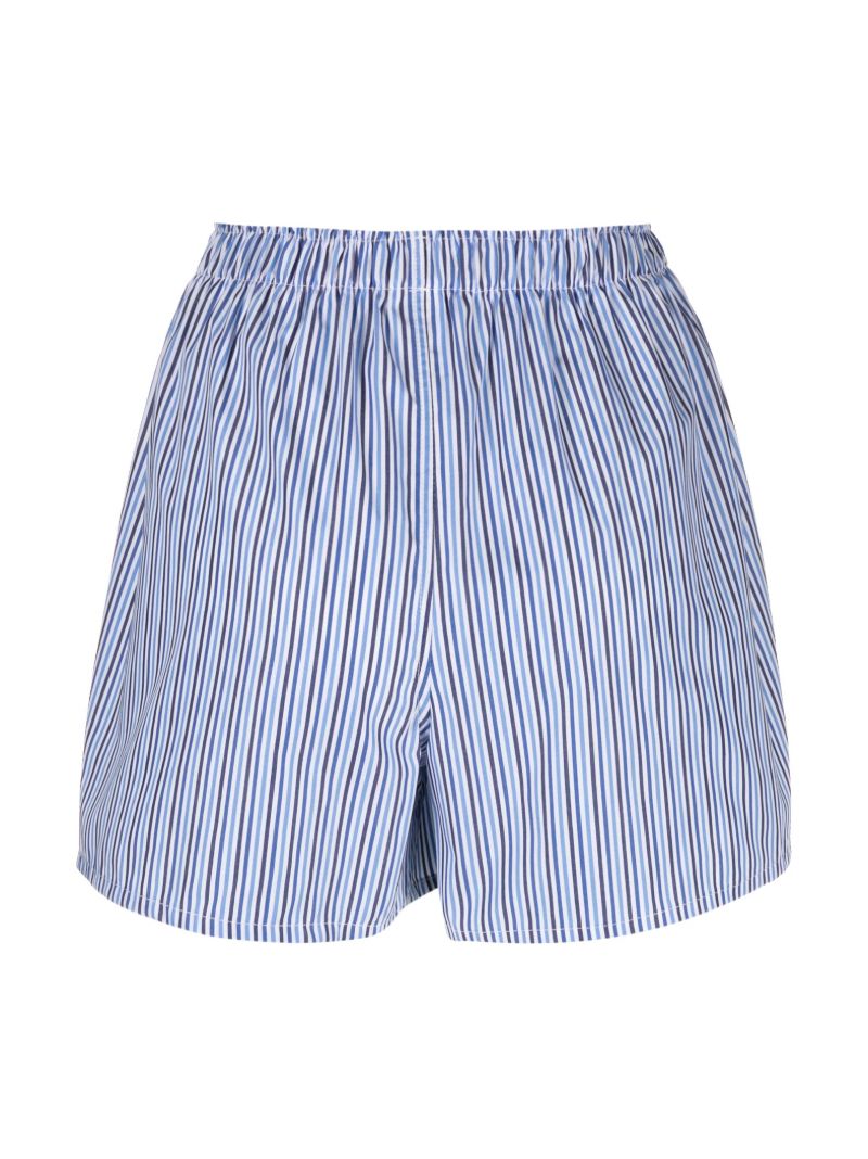 Blue Horizontal Stripe Shorts