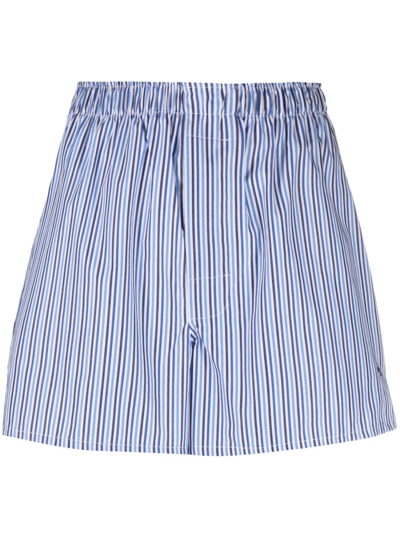 Blue Horizontal Stripe Shorts