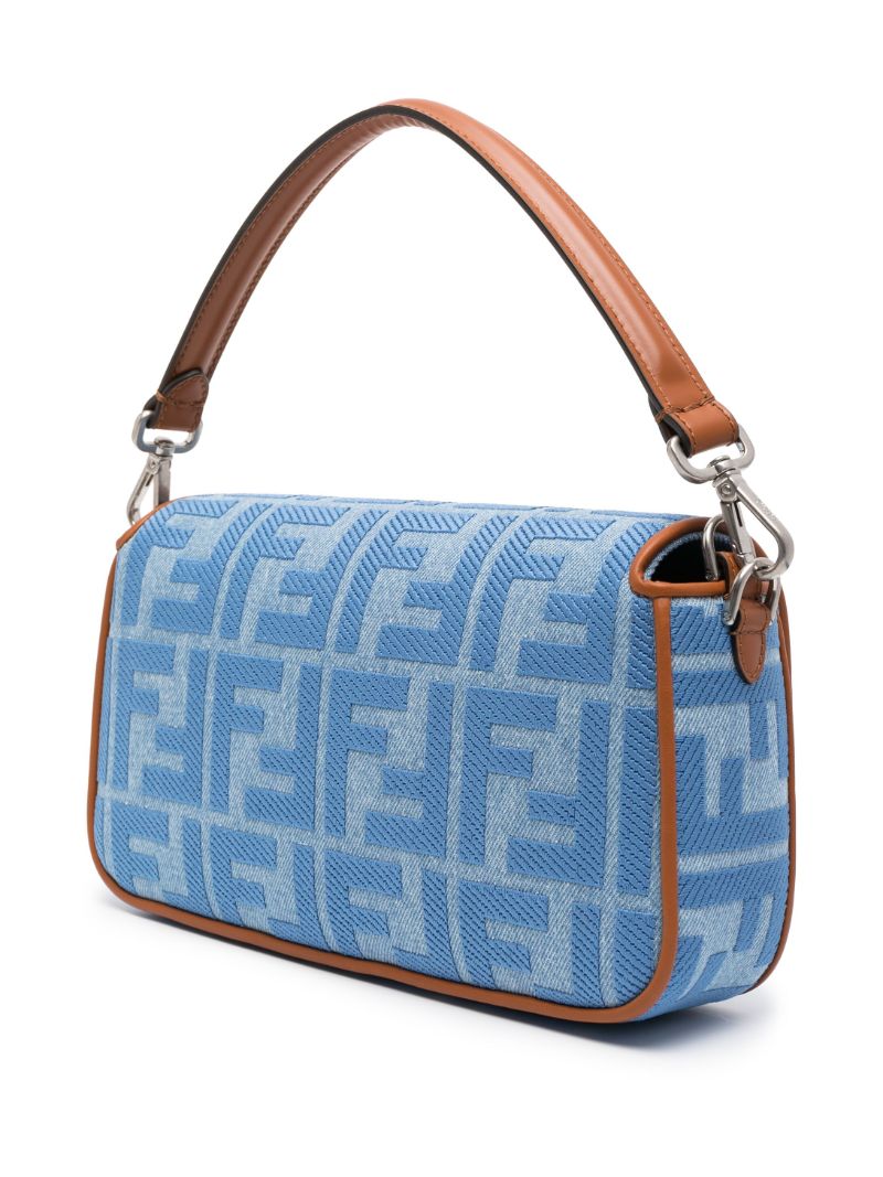 Blue Baguette Denim Shoulder Bag