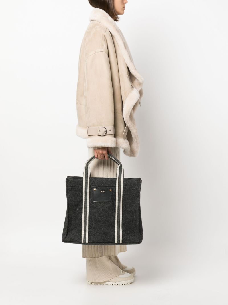 Grey Puebla Small Wool Tote Bag