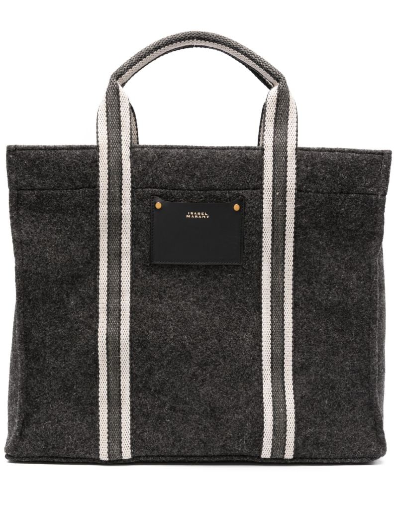 Grey Puebla Small Wool Tote Bag