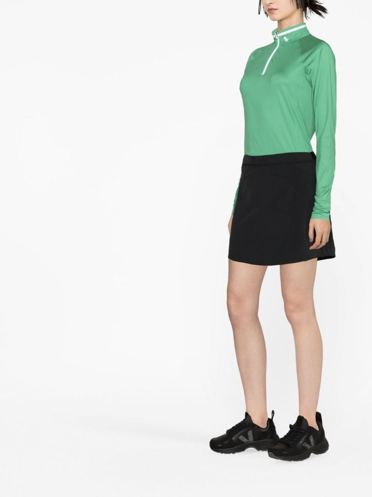 Black Perforated Golf Skort