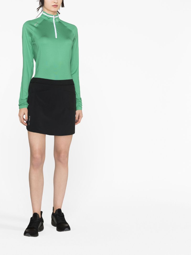 Black Perforated Golf Skort