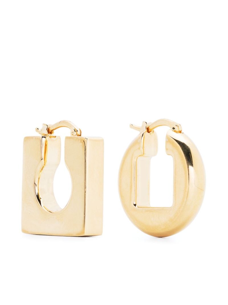Gold-tone Les Boucles Rond CarrÃ_x0083_Â© Hoop Earrings