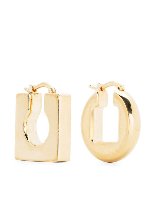 Gold-tone Les Boucles Rond CarrÃ_x0083_Â© Hoop Earrings