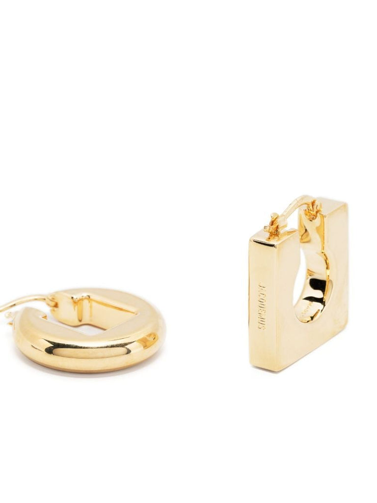 Gold-tone Les Boucles Rond CarrÃ_x0083_Â© Hoop Earrings