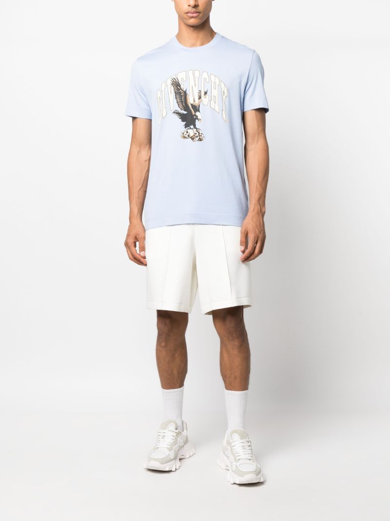 Blue Eagle-print Cotton T-shirt