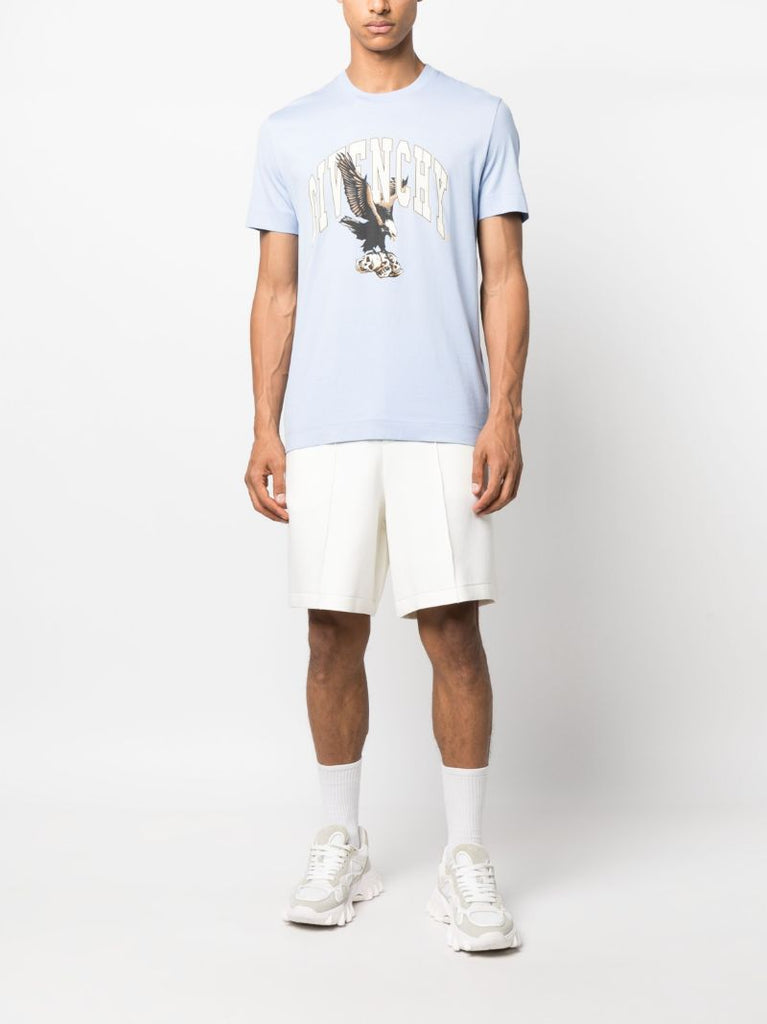 Blue Eagle-print Cotton T-shirt