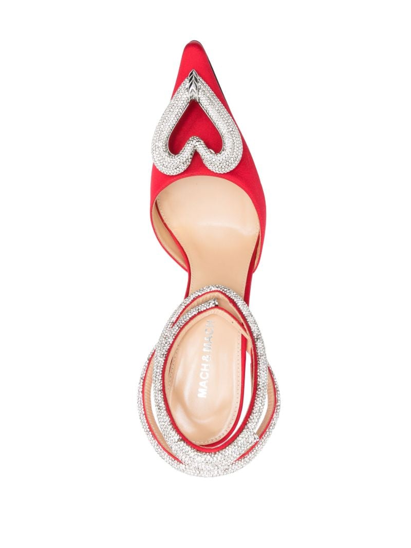 Red Triple Heart 95 Stiletto Pumps