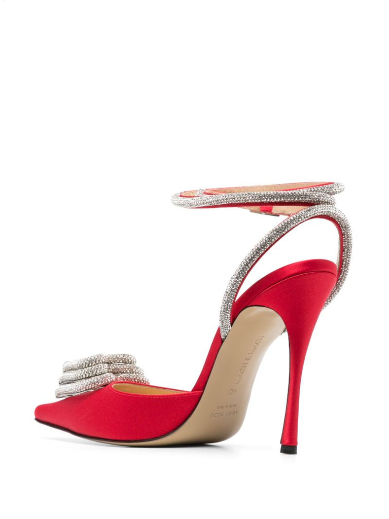 Red Triple Heart 95 Stiletto Pumps