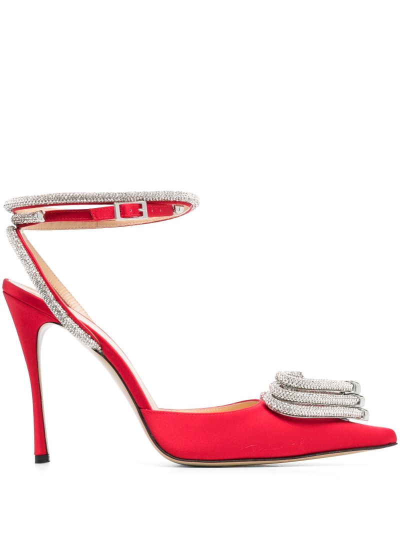 Red Triple Heart 95 Stiletto Pumps