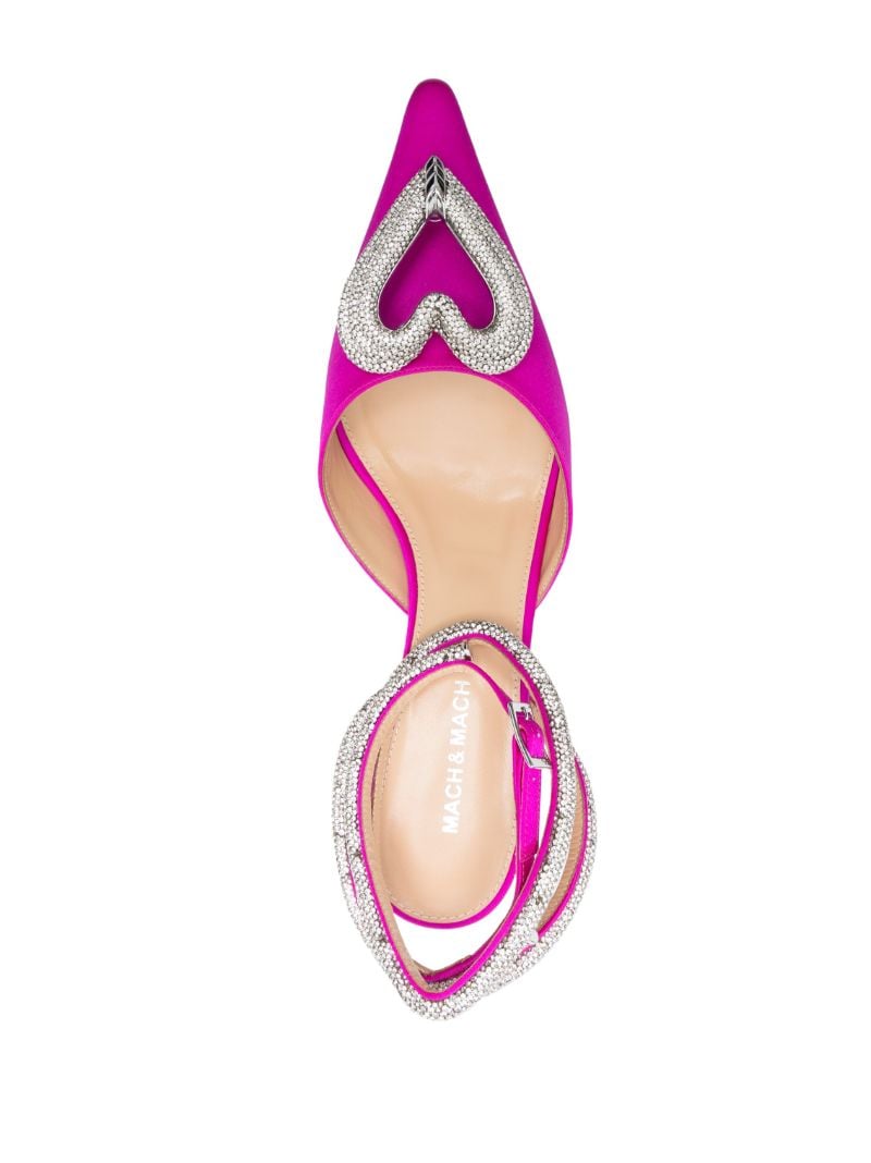Pink Triple Heart 65 Pointed Toe Pumps